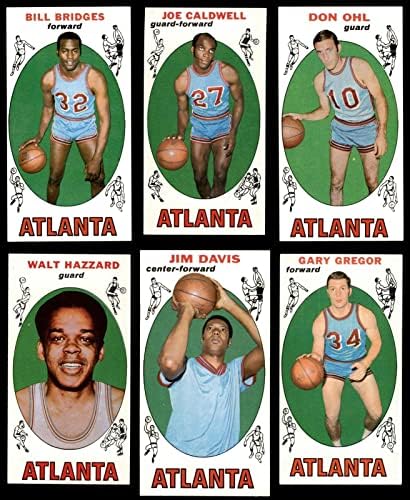 1969-70 Topps Atlanta Hawks Takım Seti 6 - EX/MT-Basketbol Takım Setleri