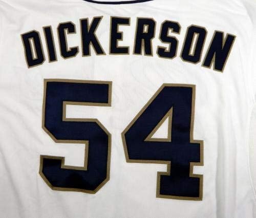 2015 San Diego Padres Alex Dickerson 54 Oyun Yayınlanan Beyaz Forma-Oyun Kullanılmış MLB Formaları