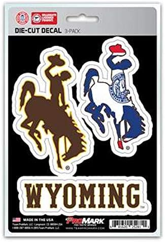 Fanmats NCAA Wyoming Cowboys Takım Çıkartması, 3'lü Paket, Kahverengi, Tek Beden (61072)