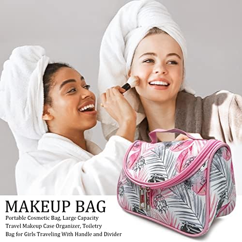 ZHOMA Makyaj Çantası / Seyahat Kozmetik Çantaları, kadın makyaj çantası, Su Geçirmez Taşınabilir Kozmetik Makyaj Çantası-12