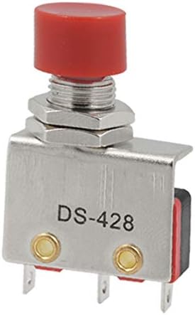 X-DREE DS428 Elektrik Kırmızı Basma Düğmesi Duvar SPDT Mikro Limit Anahtarı (Microinterruttore bir pulsante SPDT bir