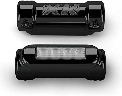 Siyah motosiklet karayolu Bar Switchback sürüş ışıkları DRL Turnsignal beyaz Amber LED Crash barlar için Harley Davidson