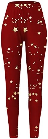 DSODAN Bayan Noel Tayt Yumuşak Fırçalanmış Noel Grafik Baskı Ayak Bileği Uzunlukta Pantolon Kış Termal Yoga Pantolon