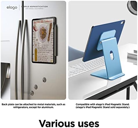 iPad 10. Nesil için elago Manyetik Folio Kılıf-Arka Plaka, Apple Pencil ve elago'nun Kalem kutusuyla Uyumlu Metal