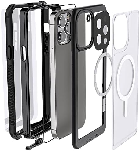 Ghostek DENİZCİLİK Suya Dayanıklı iPhone 13 Pro Max Kılıf, Kemer Klipsli, Ekran Koruyucu ve MagSafe Mıknatıslı Sağlam