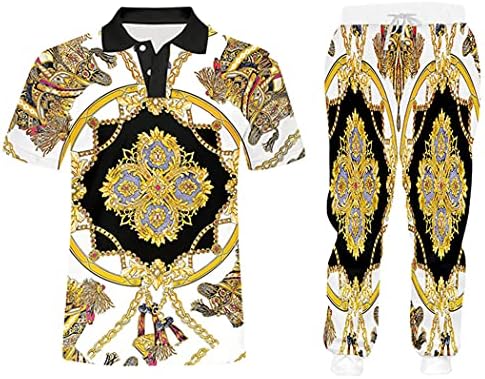 Lüks Altın 3D Baskı Hoodies erkek kışlık ceketler Takım Elbise Spor Düğmesi T-Shirt Pantolon Kıyafetler eşofman takımı