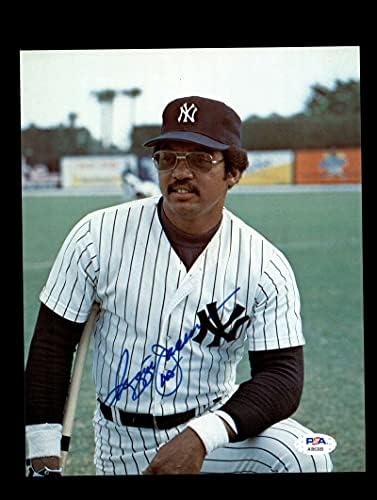 Reggie Jackson PSA DNA Coa İmzalı 8x10 Yankees Fotoğraf İmzası