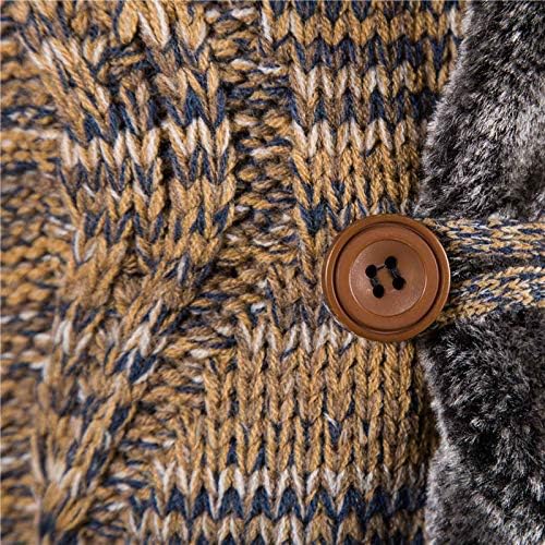 ADSSDQ Açık Balo Kış Uzun Kollu Palto Erkekler Modern Düz Örme Düğmeler Giyim Konfor Kapşonlu Gömme Mont