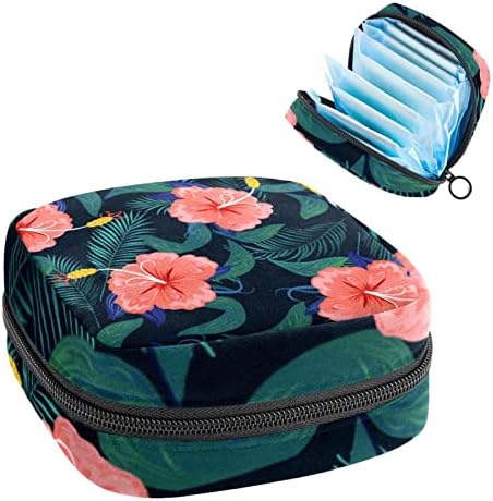 Temizlik peçeteleri saklama çantası, Taşınabilir Dönem Çantası Kadınlar Kızlar için Regl Kupası Çantası, Hawaii Çiçek