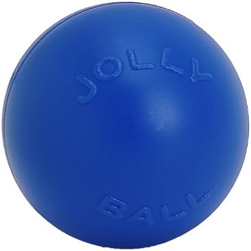 Jolly Pets Push-n-Play Top Köpek Oyuncağı, 4,5 inç/Küçük, Kırmızı