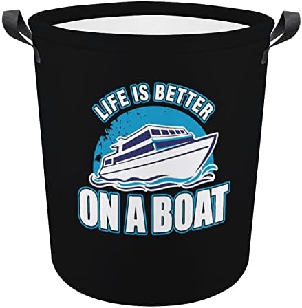 Teknede hayat Daha İyidir çamaşır sepeti Katlanır çamaşır Sepeti çamaşır kutusu saklama çantası Kolları ile