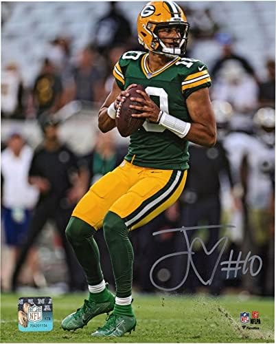 Jordan Love Green Bay Packers İmzalı 8 x 10 Dikey Geri Dönüş Fotoğrafı - İmzalı NFL Fotoğrafları