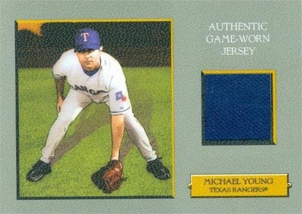 Michael Genç oyuncu yıpranmış forması yama beyzbol kartı (Texas Rangers) 2006 Topps Türkiye Kırmızı TRR-MY-MLB Oyun