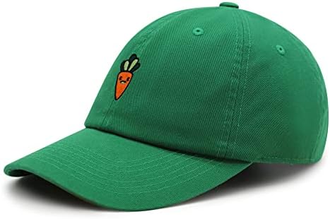 JPAK Gülümseyen Havuç Premium Baba Şapka İşlemeli Beyzbol Şapkası Sebze Vegan