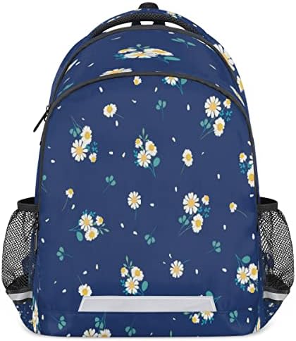 cfpolar Papatya Çiçek Mavi Desen Öğrenci dizüstü bilgisayar bölmeli sırt çantası okul sırt çantası Kadın erkek Üniversite