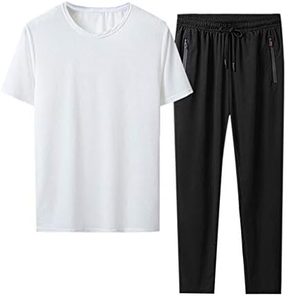 Xiloccer 2 Parça Pantolon Setleri Erkekler için 2021 T-Shirt Pantolon Takım Elbise erkek Koşu Spor koşu pantolonları
