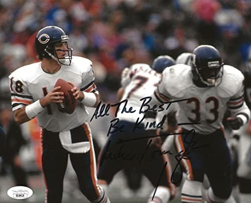 Mike Tomczak imzalı Chicago Bears 8x10 fotoğraf imzalı 2 JSA İmzalı NFL Fotoğrafı