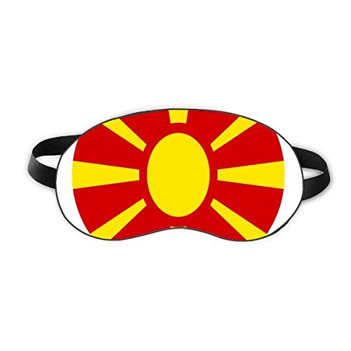 Makedonya Avrupa Ulusal Amblem Uyku Göz Kalkanı Yumuşak Gece Körü Körüne Gölge Kapak
