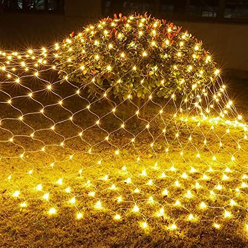 Dazzle parlak 300 LED şelale Noel ağacı ışıkları + 360 LED 12FT x 5 FT Noel Net ışıkları
