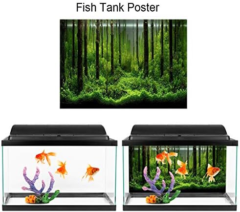Semme balık tankı Posteri, Akvaryum Arka Plan Kağıt PVC Yapıştırıcı Sualtı Orman Tankı Arka Plan Posteri Zemin dekorasyon
