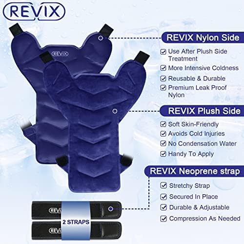REVIX Omuz Buz Paketi Rotator Manşet Soğuk Terapi ve Sırt ve Omuz Ağrısı giderici için Büyük Buz Paketi
