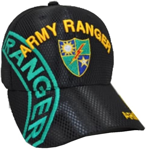 Ilk Askeri Seçim Ordu Ranger Kalkan Ranger Yan beyzbol şapkası Örgü Siyah