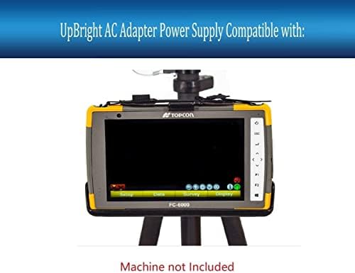 UpBright 12 V AC/DC Adaptörü ile uyumlu Topcon FC-6000 GPS GNSS Çift Hiper V UHF II Tablet & Pocket-3D EDAC EDACPOWER